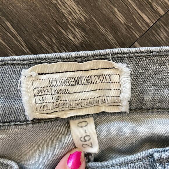 Current/Elliott Jeans Women's Size 26 Gray Distressed Ankle Skinny Jeans - Picture 4 of 10